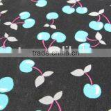 Blue Cherry Mesh Spandex Nylon 4070 Elastic Silk Chiffon Floral Printed Fabric thumbnail-4