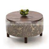 Wooden Coffee Table With Round Storage Ottoman AM-5005 Quality Choice thumbnail-1