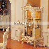 Plain White Wood and Glass Wine Cabinet for Dinning Room Furniture thumbnail-2