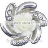 LJ0493 New Fancy Metal Button, Flower Resin Snap Buttons, High Quality Button