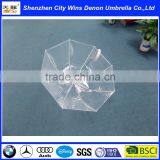 23"8k PVC Umbrella Transparent White, Hook Handle Rain Use Straight Umbrella thumbnail-3