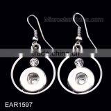 Copper Base Dangle DIY Rhinestone Button Earring thumbnail-4