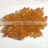 Aura Quartz Healing Crystal Titanium Bismuth Silicon Golden Yellow Cluster