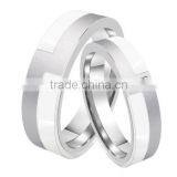 Fashion White Ceramic With Stainless Steel Combined Rings From China Jewelry Manufacturer thumbnail-1