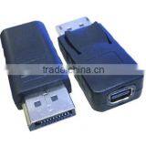 Displayport Male to Mini Displayport Female Adapter Black Color Top Quality