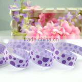 High Quality Grosgrain Printed Polka Dot Hair Ribbon for Bow Tie thumbnail-2
