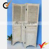 Hand Carved Country Style Shabby Shic Wood Screen With Shutters thumbnail-1