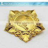 Custom Pin Badge Gold Plating Five Star Badge