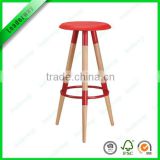 colorful wooden bar stool with legs