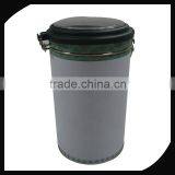 2016 Hot Sale Beautifu Design Coffee Tin Can/metal Tea Tin Can With Plastic Cover Wholesale/round Coffee Tea Tin Can