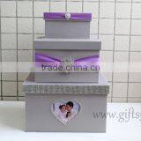 Special wedding card holders with heart shape photo frame
