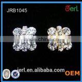 Metal Flat Back Pearl Crystal Flower Hair Clip Wedding Bouquet Rhinestone Button