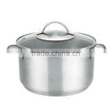 2015 Chinese Stainless Steel Deep Casserole/sauce Pot With Glass Cover thumbnail-1