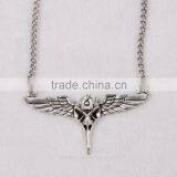 New Arrival Steampunk Statement Necklace Eagle Wings Necklace Imitation Silver Pendant 2015 Yiwu Fashion Imitation Jewelry thumbnail-2