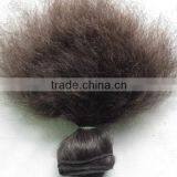 Remy Naturalbrown Color Curly 12" Inch Unprocessed Wholesale Peruvian Virgin Hair Weaving thumbnail-1