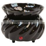 Swirl Ceramic Electric 2 in 1 Candle Warmer (Black) thumbnail-1