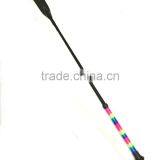 HORSE RIDING CROP ENGLISH HORSE RIDING CROP 65CM RIBBON HANDLE HORSE RIDING CROP WITH LEATHER FLAP HORSE EQUIPMNET HORSE RIDING thumbnail-1