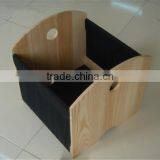 Handmade Natural Used Wooden Magazine Rack Wholesale thumbnail-3