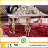 Stainless Steel Marble Modern Gold Coffee Table C366 thumbnail-3