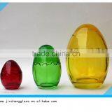 Egg Shaped Glass Candle Holders, Glass Candle Jar, Egg Glassware