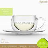 With Saucer Double Glass Handblown Christmas Fashionable Chinese Tea Cup thumbnail-1