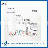 White Spraying Plastics Cylinder Screw Lid Glass Cookie Jar thumbnail-1