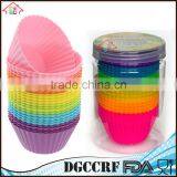 NBRSC Reusable and Non-stick Mini Silicone Baking Truffle Muffin Cup Molds Mini Chocolate Holders Pack-6 thumbnail-1