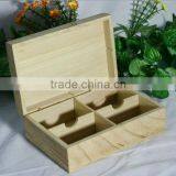 Unfinished Paulownia Wooden Tea Box thumbnail-1