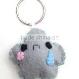 China New Hot Cheap Wholesale Fashion Cloud Shape Keyring Handmade Design Fabric Decorative Charm Phone Craft Felt Dice Keychain thumbnail-1