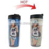 12oz Double Wall Plastic Travel Magic Mug With Custom Printing thumbnail-3