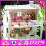 2016 New Design Beautiful Kids Wooden Big Doll House W06A160 thumbnail-5