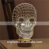 New Home Decor Gift Skull 3d Led Night on Table ,light Base Crystal Led Glass 3d Laser China Supplier for Home Decoration thumbnail-1