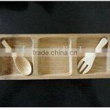2017 Natural Bamboo Relish Plate