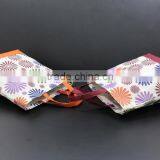 Flora Print Jute Shopping Bag With Bottom One Color Fabric Jute thumbnail-2