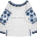 Ukrainian Vyshyvanka Off-The-Shoulder Tunic Linen Mexican Hand Embroidered Dresses Wholesale Names Of Ladies Dress 2016 HSD5664 thumbnail-5