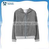 Thin Unbranded Blank Pullover Women's Gym Cotton Fleece Custom Fitness Hoodie Coats Factory Crewneck Printing for Winter thumbnail-1