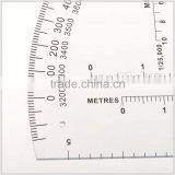 9inch Sandwich Line Military Protractor, Transparent Plastic Big Protractor for Military Training #KMP-3 thumbnail-4