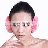 CX-EM-03K High Quality Rostte Heated Real Rex Rabbit Fur Earmuff thumbnail-2