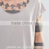 Men 100% Cotton Oversized Scoop Neck Sleeveless Grey T-shirt 2016 thumbnail-3