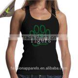 Custom Design Women Fashion Crystal Tank Top thumbnail-2