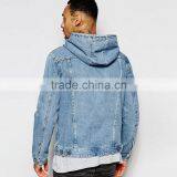 Fashion Denim Jacket With Hooded Anorak Jacket With Pocket Great Quality thumbnail-2