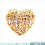 Cheaper Heart Beads Paved Clear Zircon Factory thumbnail-1