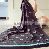 New Arrival 2017 Spring Girl Muffle Special Tartan Printed Design Cotton and Linen Material 190*90cm Women Scarf thumbnail-6