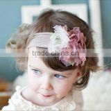 Top Quality Soft Luxury flower headbands cotton hair band cotton head scarf Baby headwear headdress