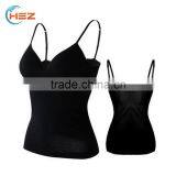 Hsz-8898 Soft Comfortable Smooth Seamless Camisole Lady Underwear Fashion Padded Bra Wholesale thumbnail-3