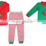Infant Baby Christmas Red Stripes Pajama 2 Pieces Pajama Outfits Sets thumbnail-6