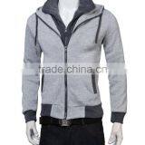 Wholesale Zipper up Men Plain Hoodies thumbnail-3