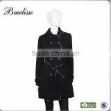 2014-2015 Coat Suits for Women Long Coat Women Double Breasted Black thumbnail-1