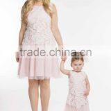 Lace Trimming Mommy And Me Outfits Family Matching Clothing thumbnail-1