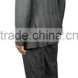 NAAMS MEN'S WOOL 2 BUTTON 2 VENT SLIM FIT SUIT JACKET FLAT FRONT PANT OVERCHECK / WINDOWPANE thumbnail-3